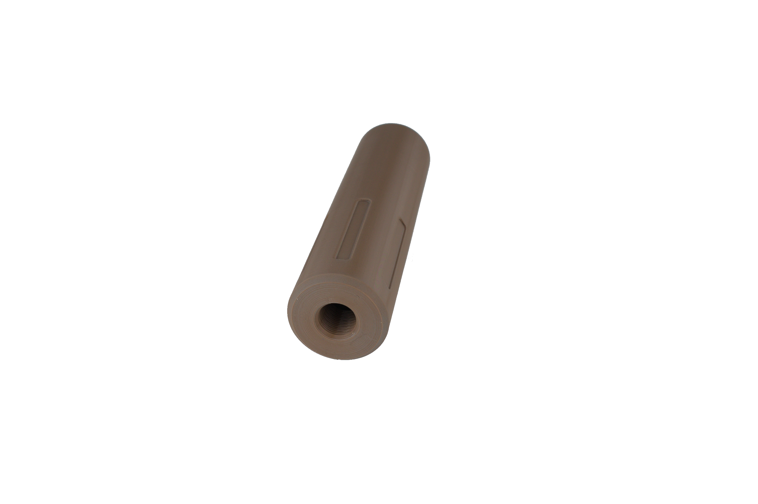 MJM-7 Straight Flute (Slim fit 30mm OD) Airsoft Mock Suppressor 14mm CCW FDE (Flat Dark Earth)