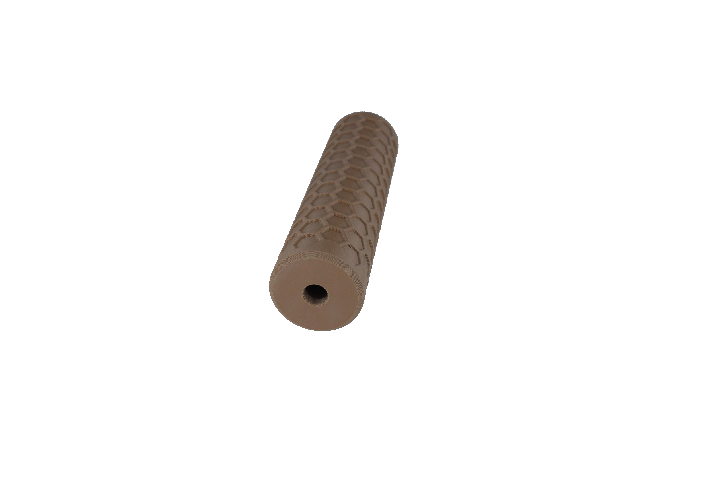 MJM-9 Honeycomb Airsoft Mock Suppressor 14mm CCW FDE (Flat Dark Earth)